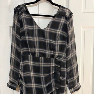 Women’s Plaid Ruffle Dress